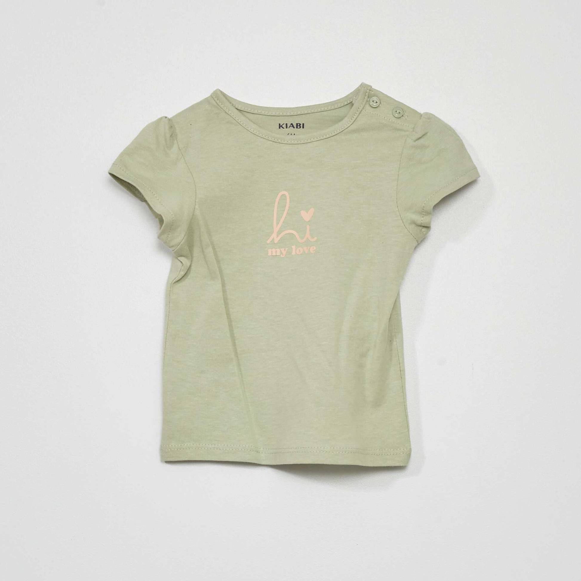 T-shirt en jersey avec imprim Vert gris