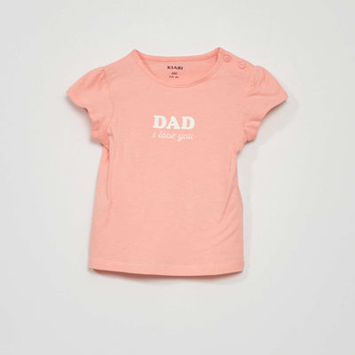 T-shirt en jersey avec imprim Rose 'dad'