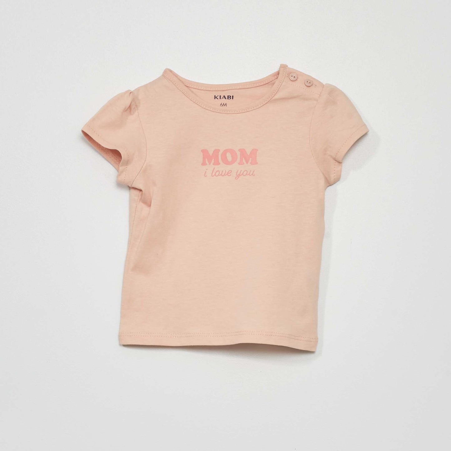 T-shirt en jersey avec imprim Rose 'mom'