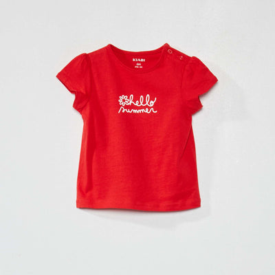 T-shirt en jersey avec imprim Rouge