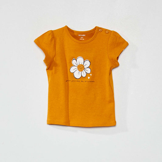 T-shirt en coton JAUNE