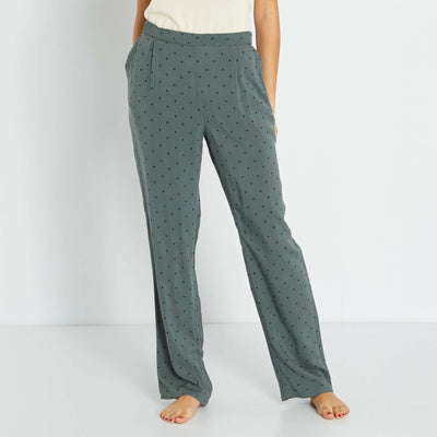 Pantalon de pyjama fluide Vert