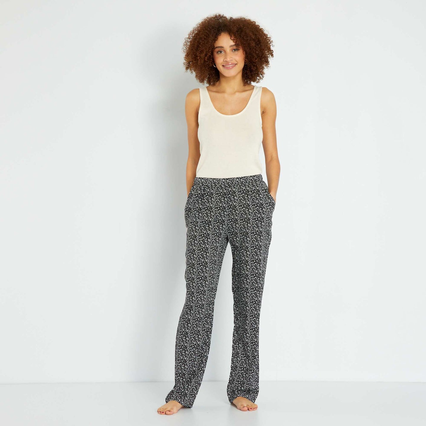 Pantalon de pyjama fluide Noir