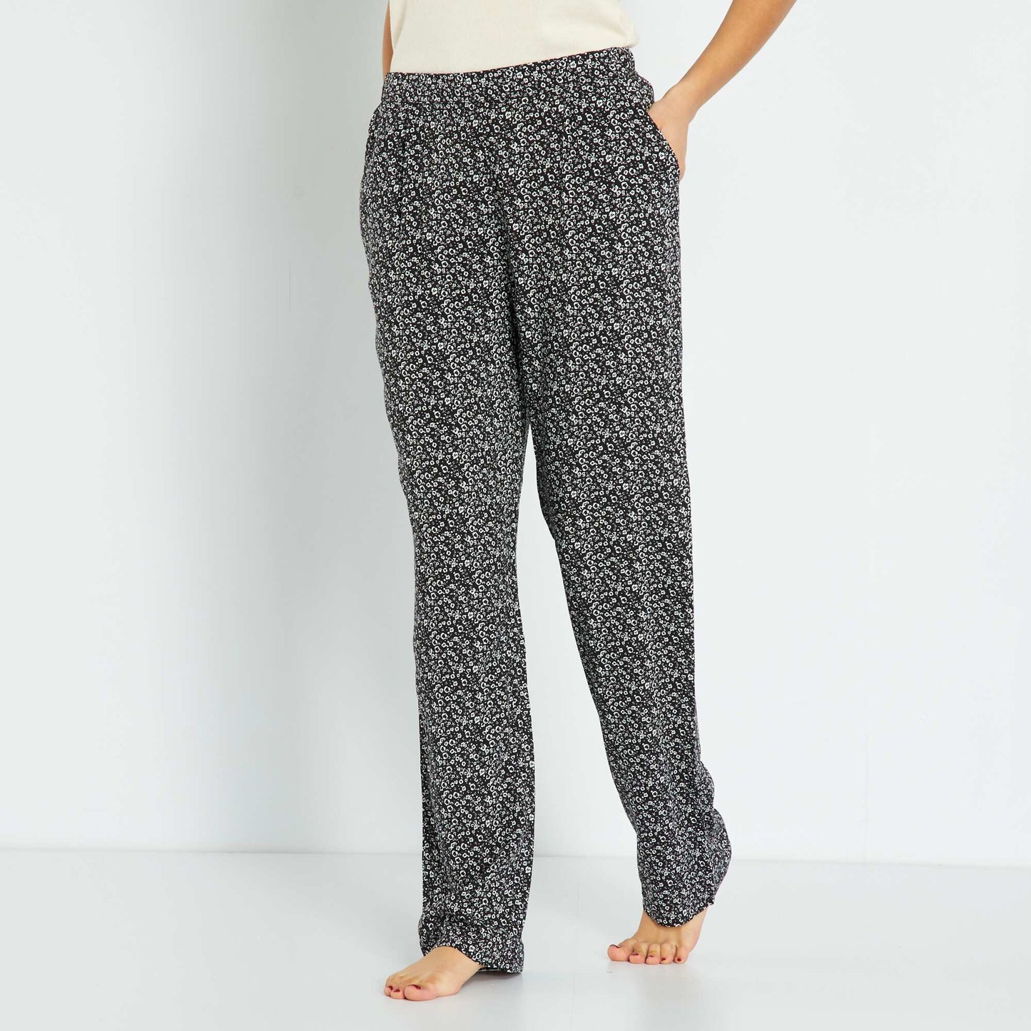 Pantalon de pyjama fluide Noir