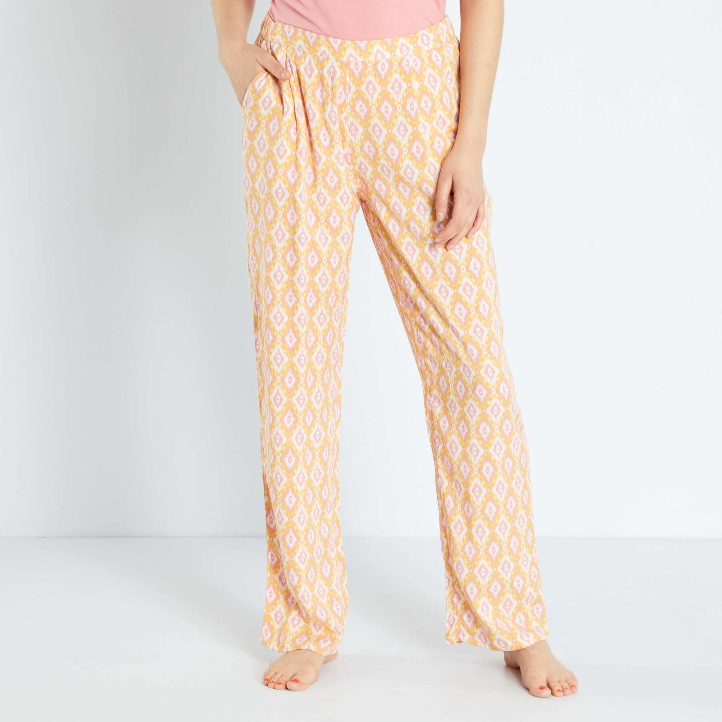 Pantalon de pyjama fluide Multicolore