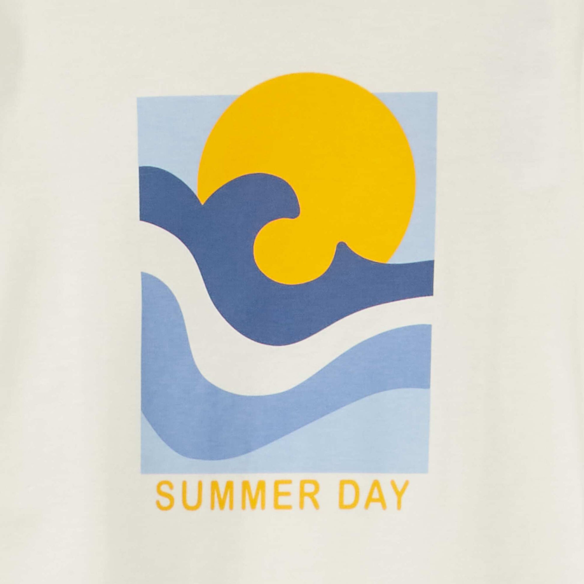 T-shirt 'summer day' en jersey Ecru