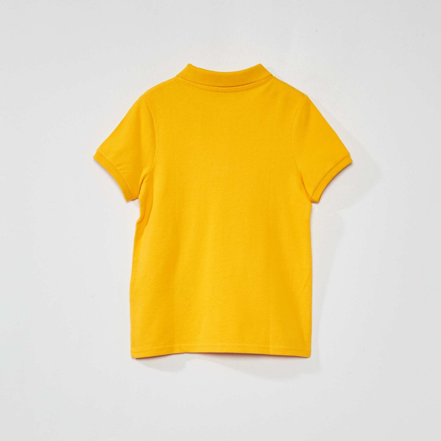 Polo en piqu de coton uni Jaune