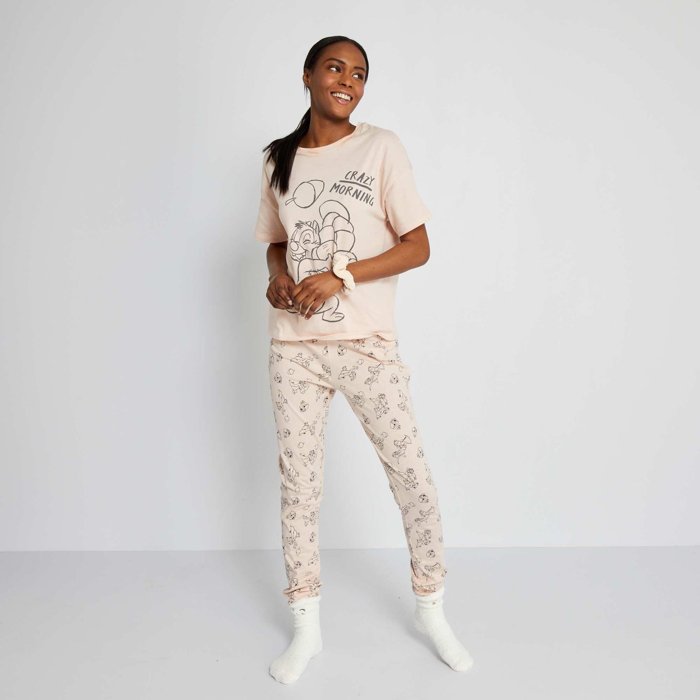 Pyjama Tic et Tac 'Disney' - 2 pi ces rose clair