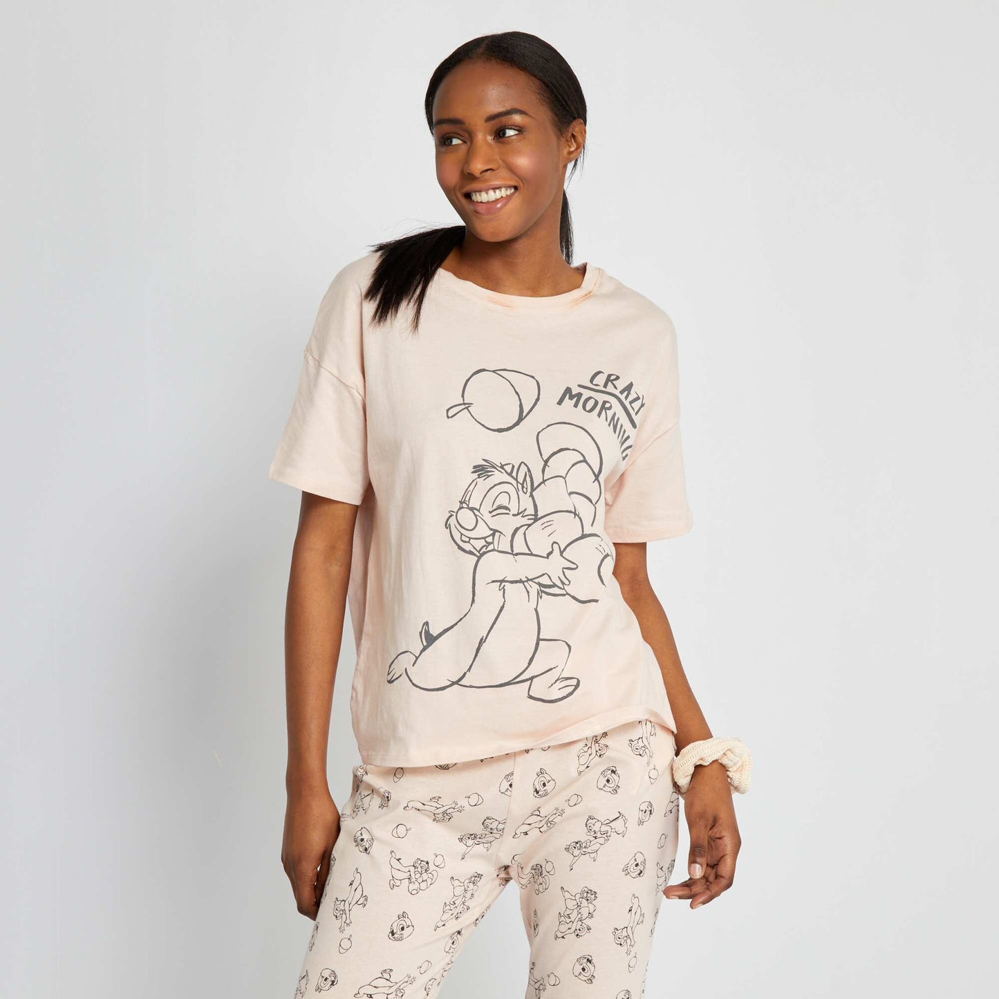 Pyjama Tic et Tac 'Disney' - 2 pi ces rose clair