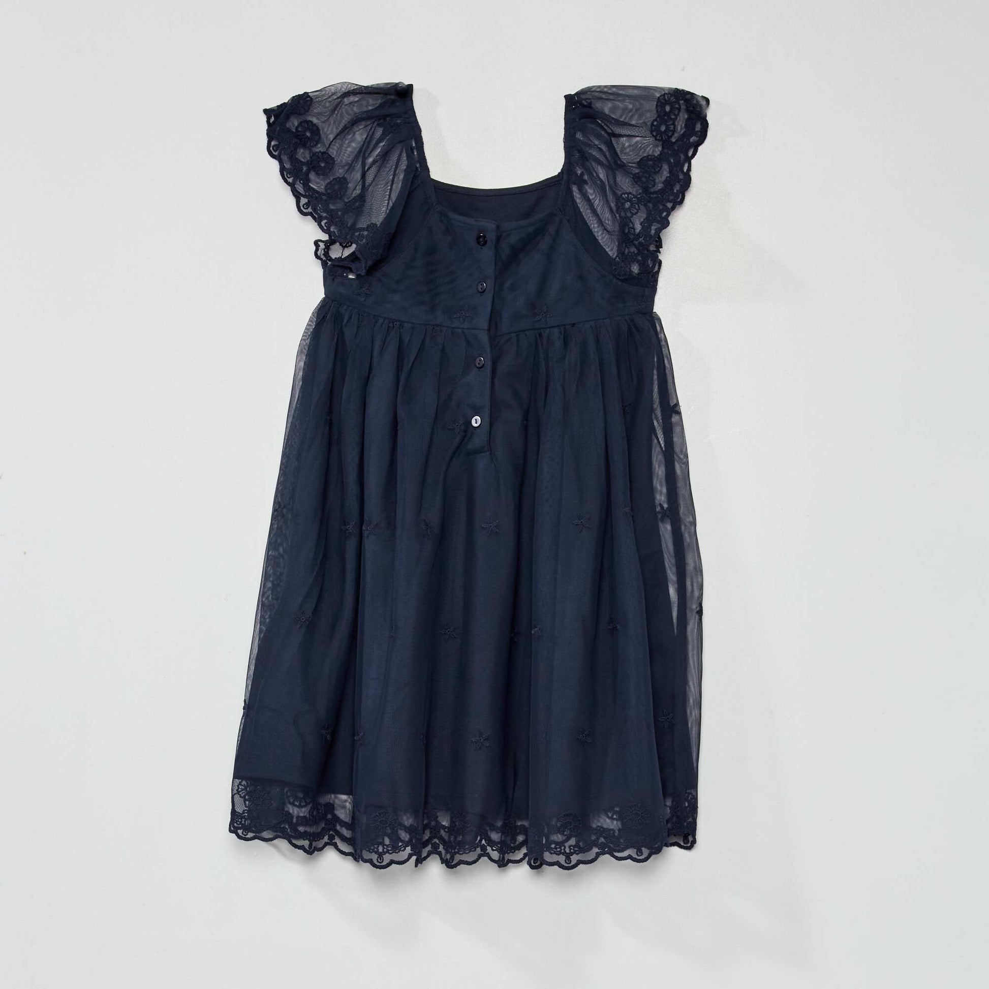 Robe de c r monie en tulle bleu marine