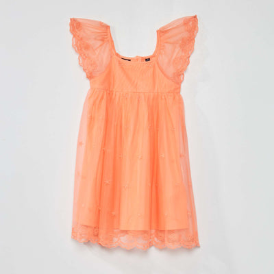 Robe de c r monie en tulle Orange