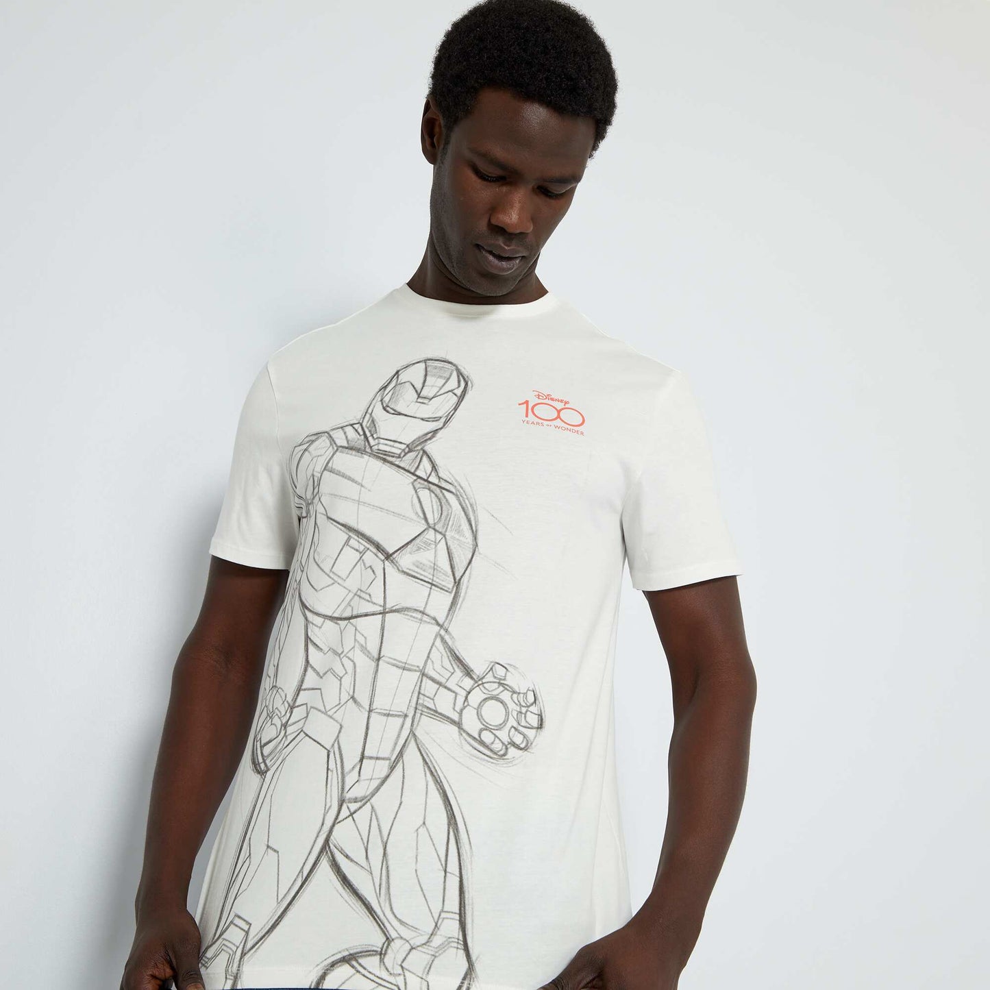 T-shirt manches courtes 'Iron Man' Blanc