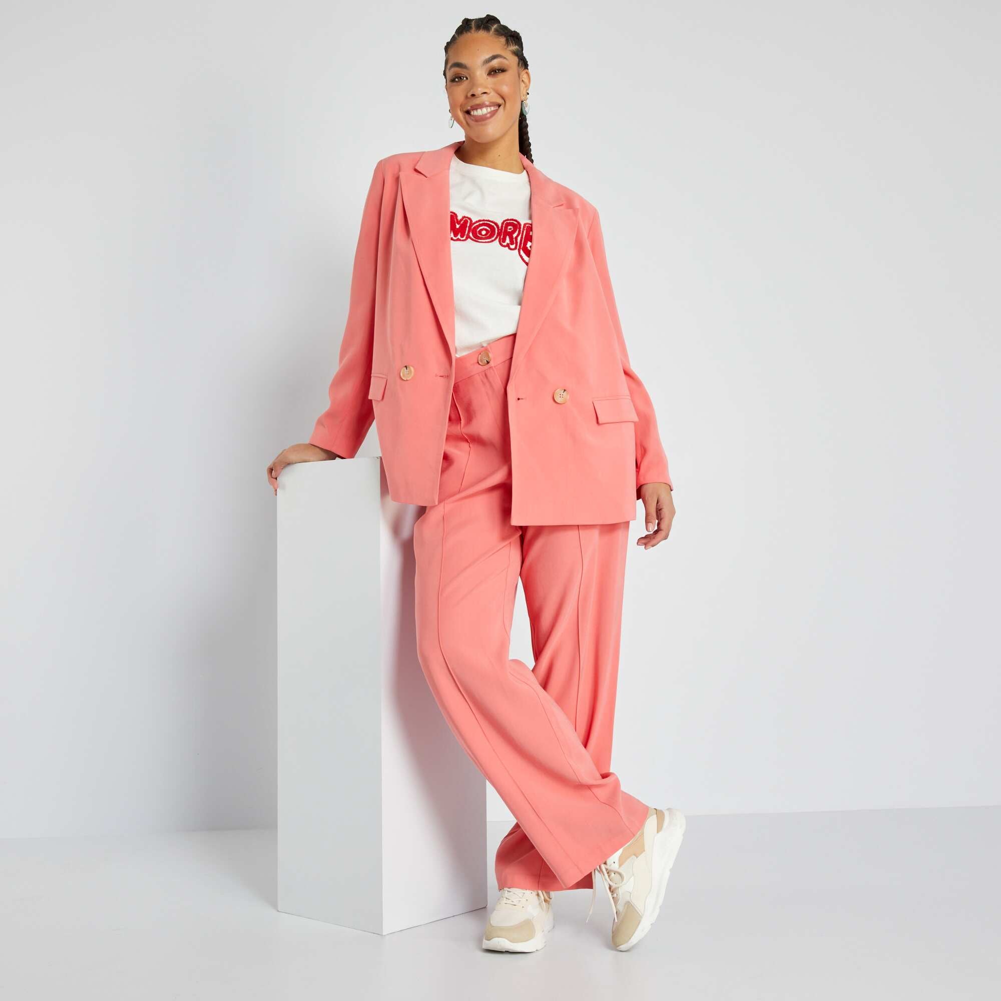 Veste tailleur rose sale