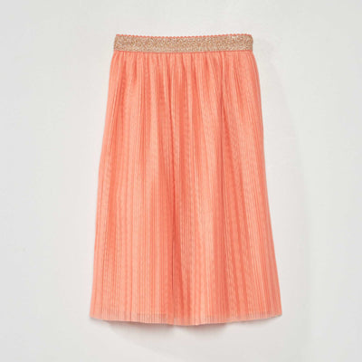 Jupe midi en tulle Terracotta