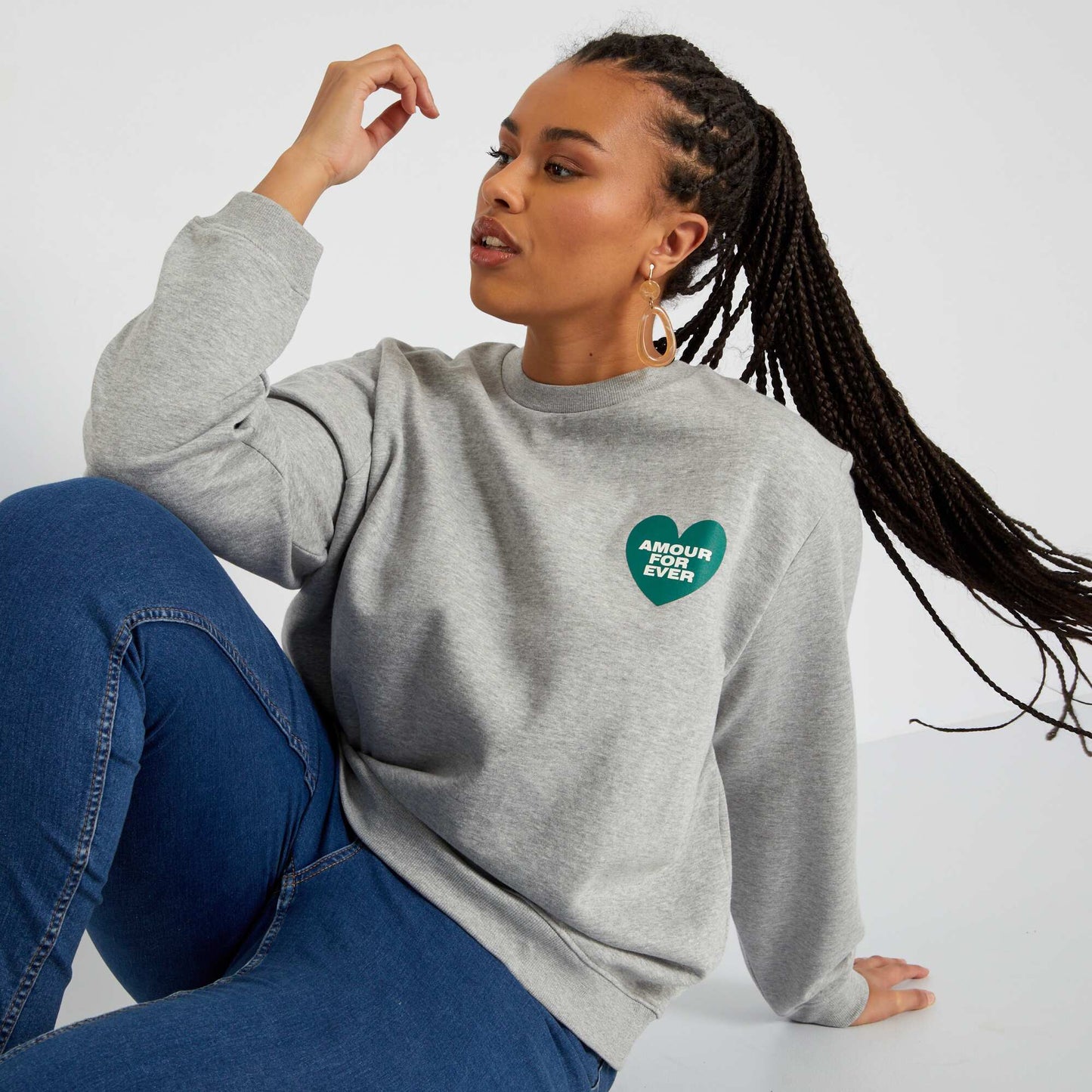 Sweat en molleton Gris