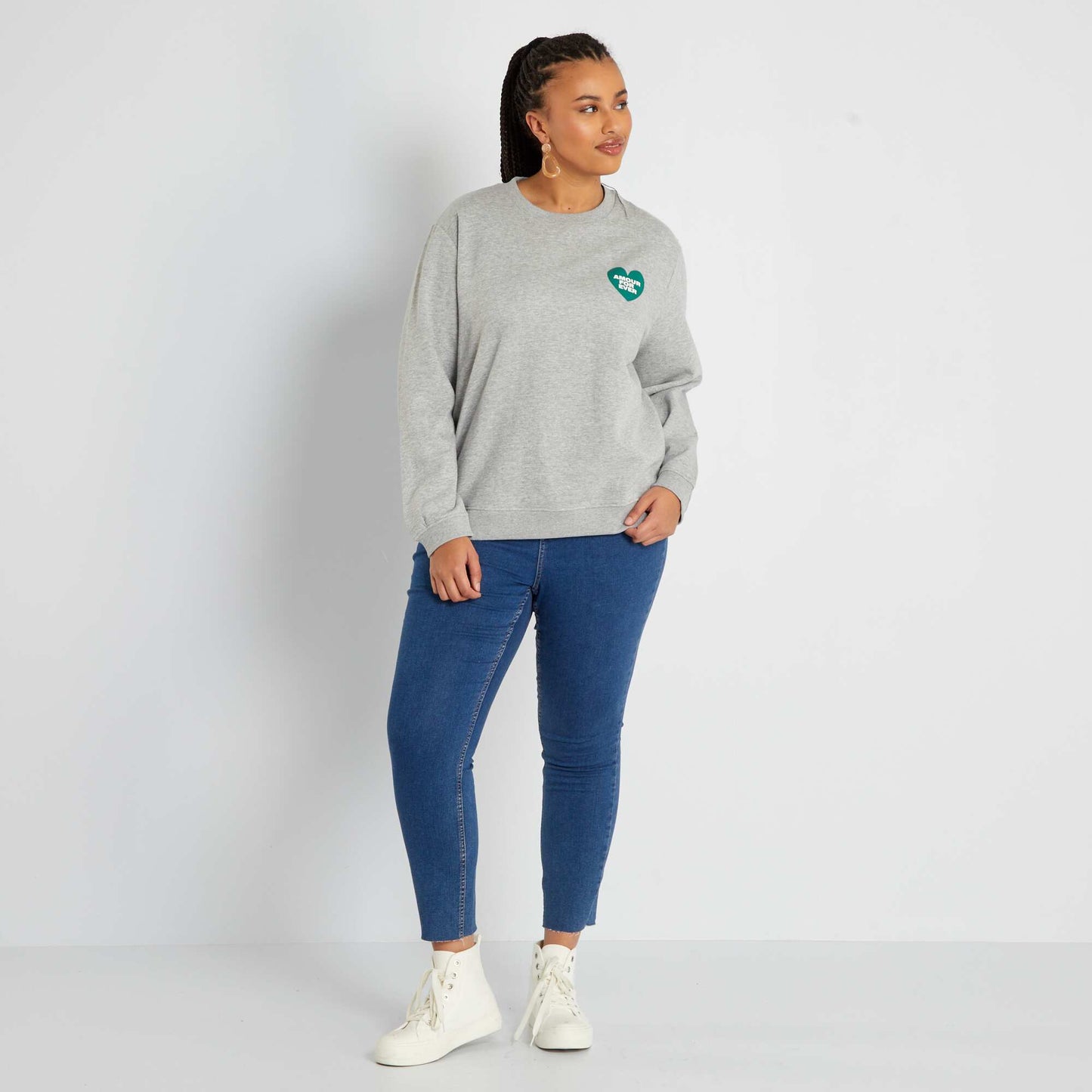 Sweat en molleton Gris