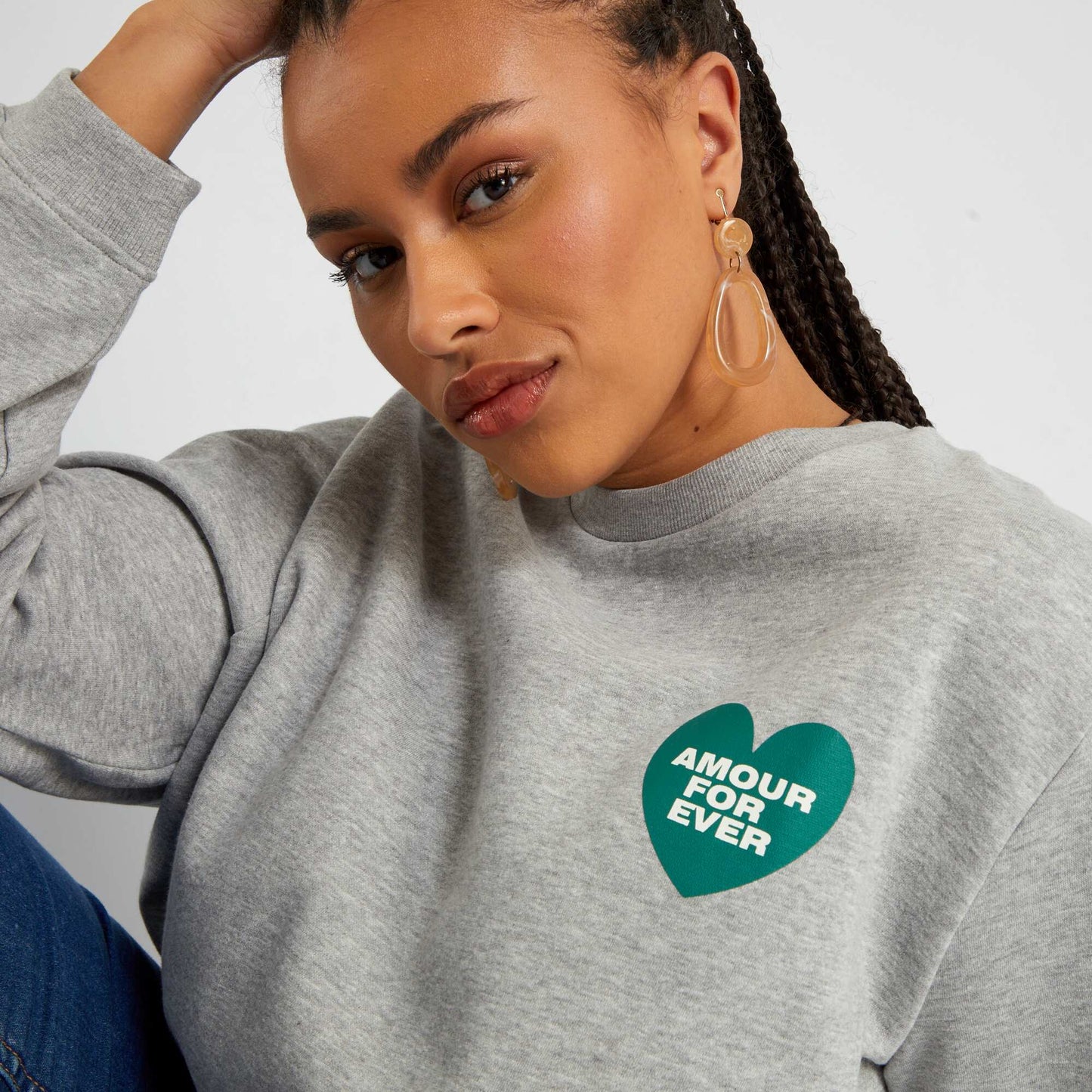Sweat en molleton Gris