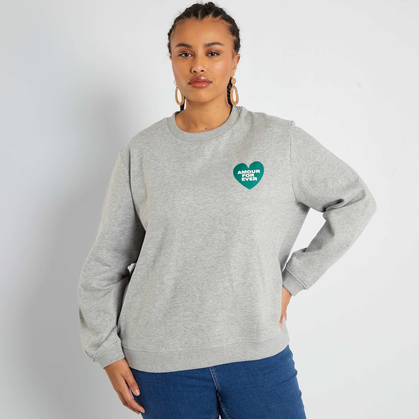 Sweat en molleton Gris