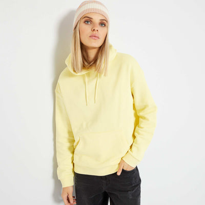 Sweat chin capuche jaune