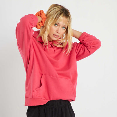 Sweat chin capuche Rose