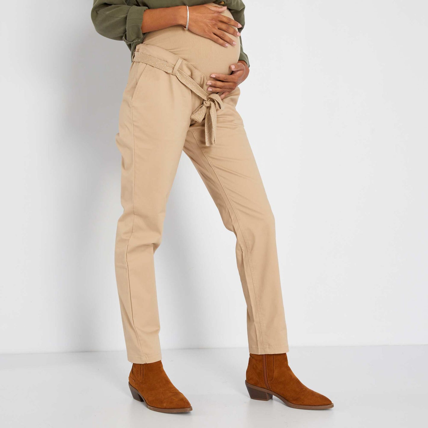 Pantalon chino grossesse Beige