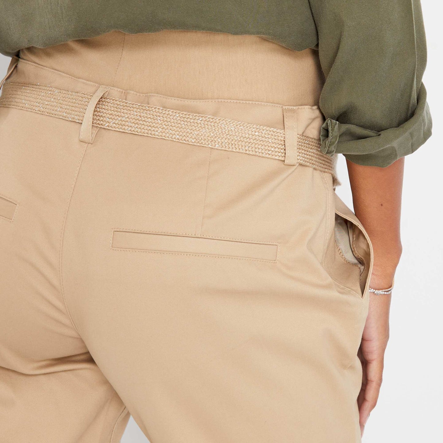 Pantalon chino grossesse Beige