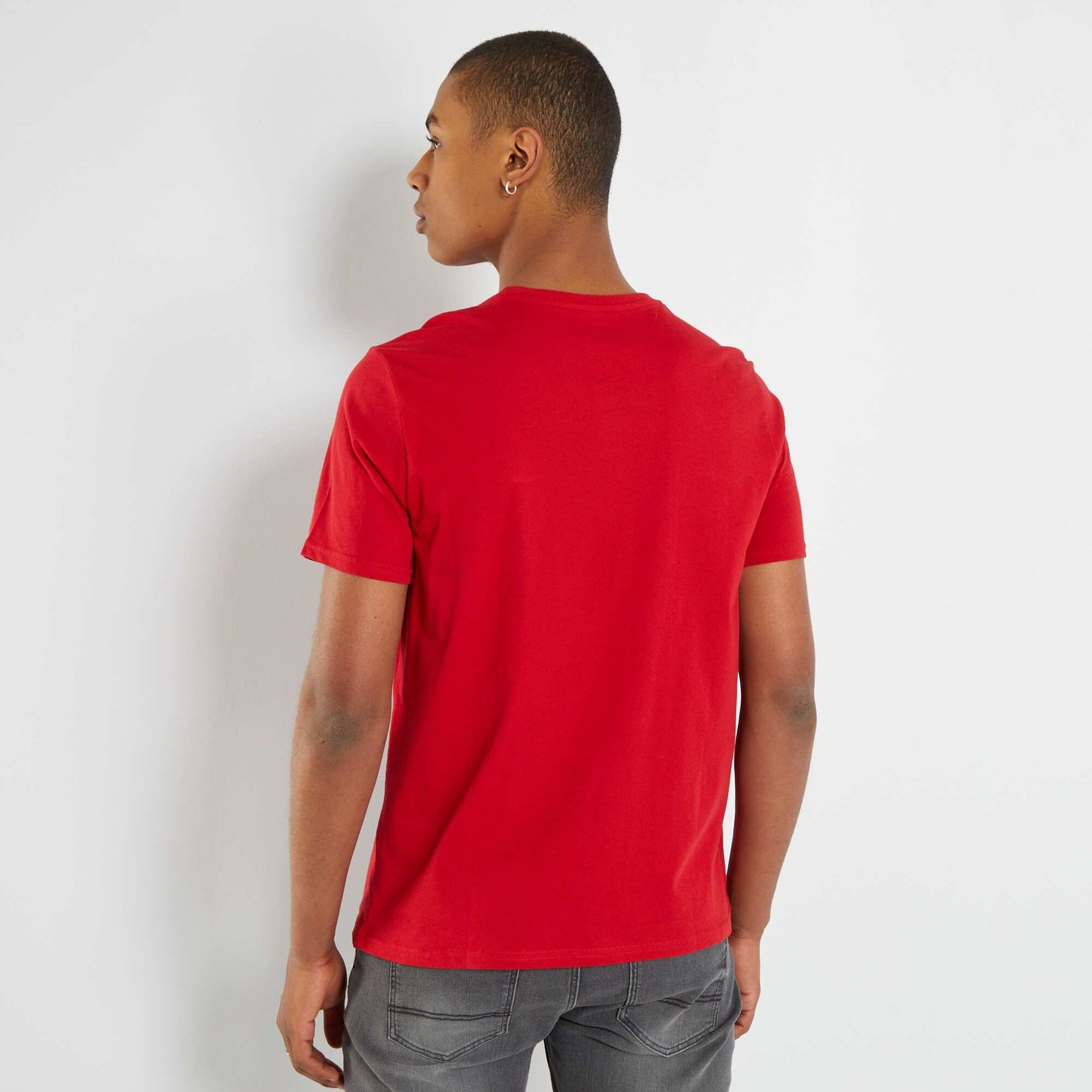 T-shirt manches courtes avec imprim Rouge