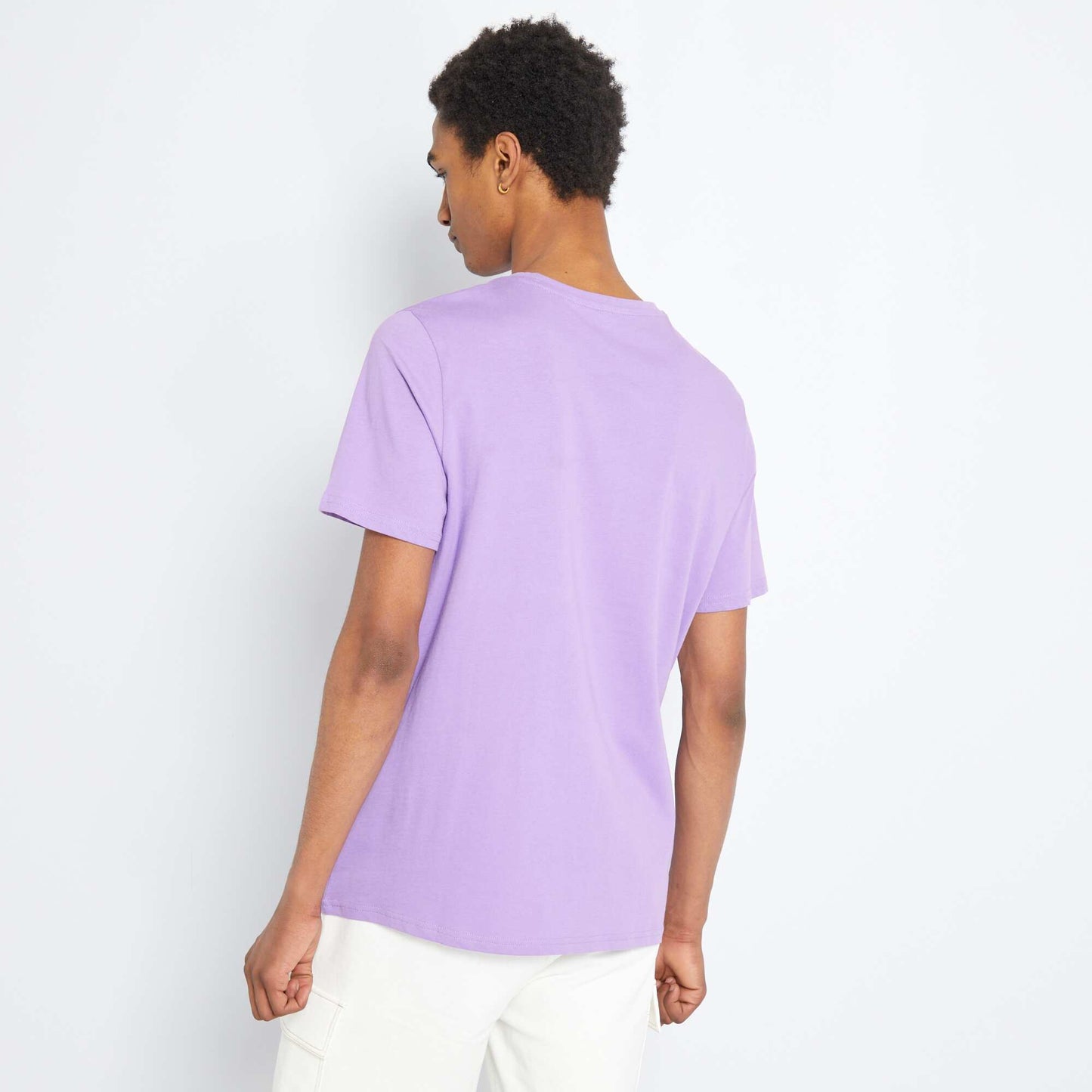 Tee-shirt imprim style geek Violet