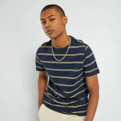 T-shirt en jersey avec imprim Bleu