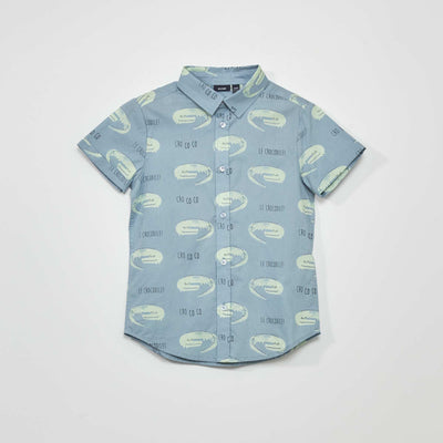 Chemise manches courtes Bleu