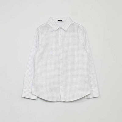 Chemise en popeline Blanc