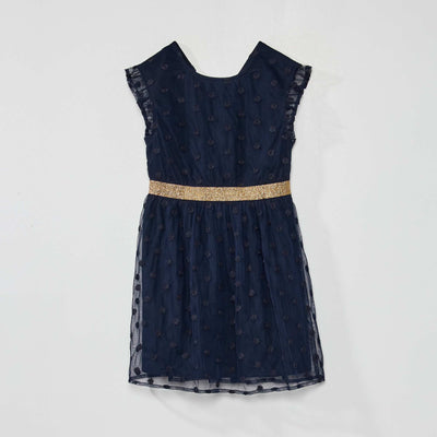 Robe en tulle de c r monie Bleu