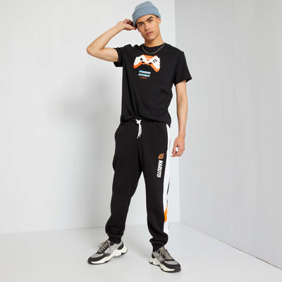 T-shirt manches courtes en coton Noir