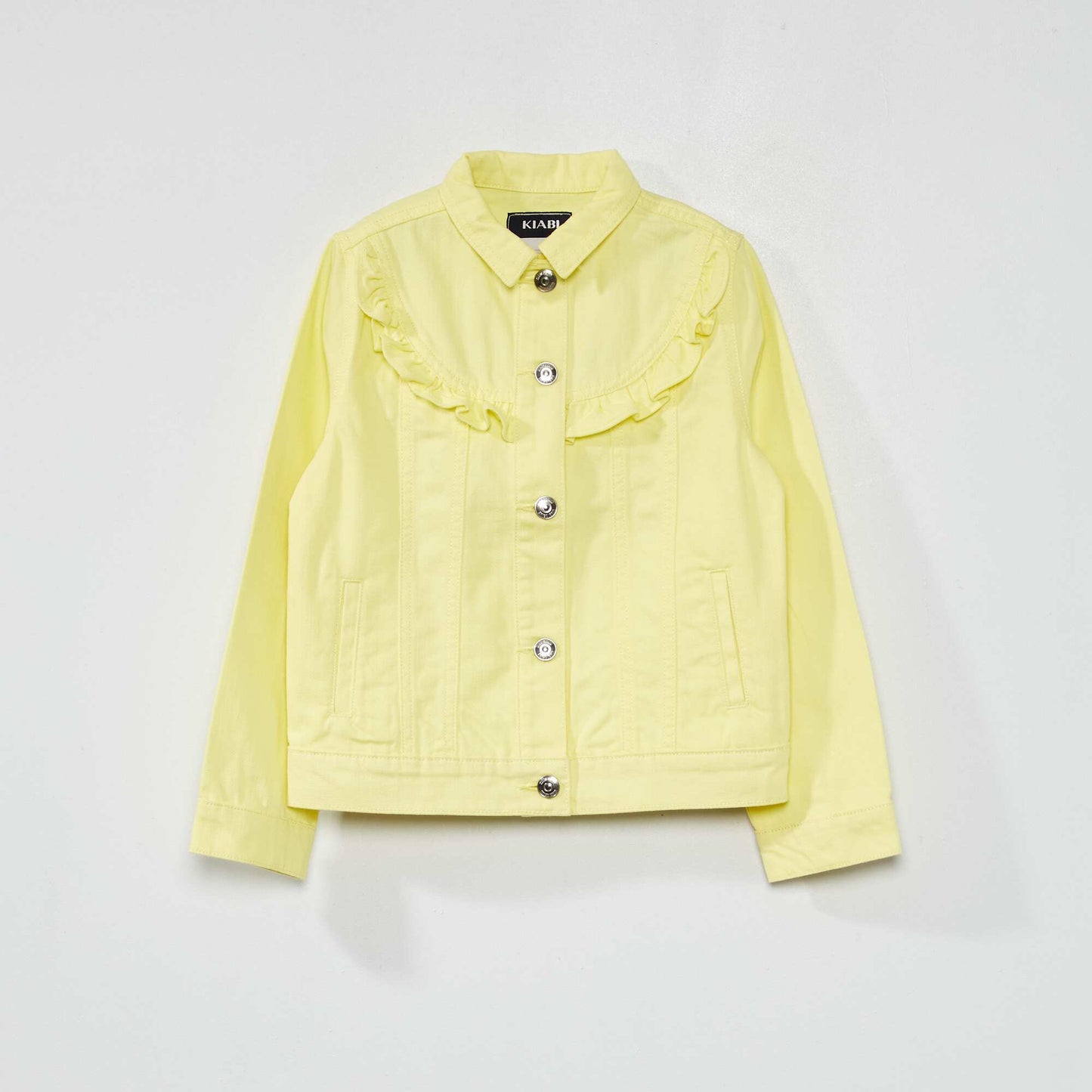 Veste en denim pur coton Jaune