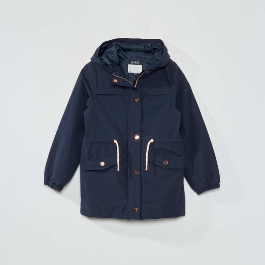 Parka légère déperlante bleu marine