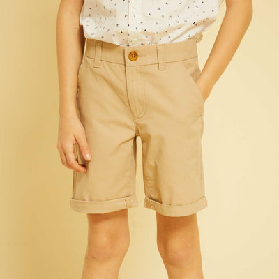 Bermuda chino en twill Beige