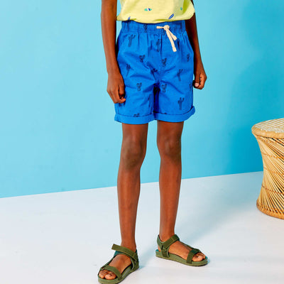 Bermuda droit avec imprim Bleu