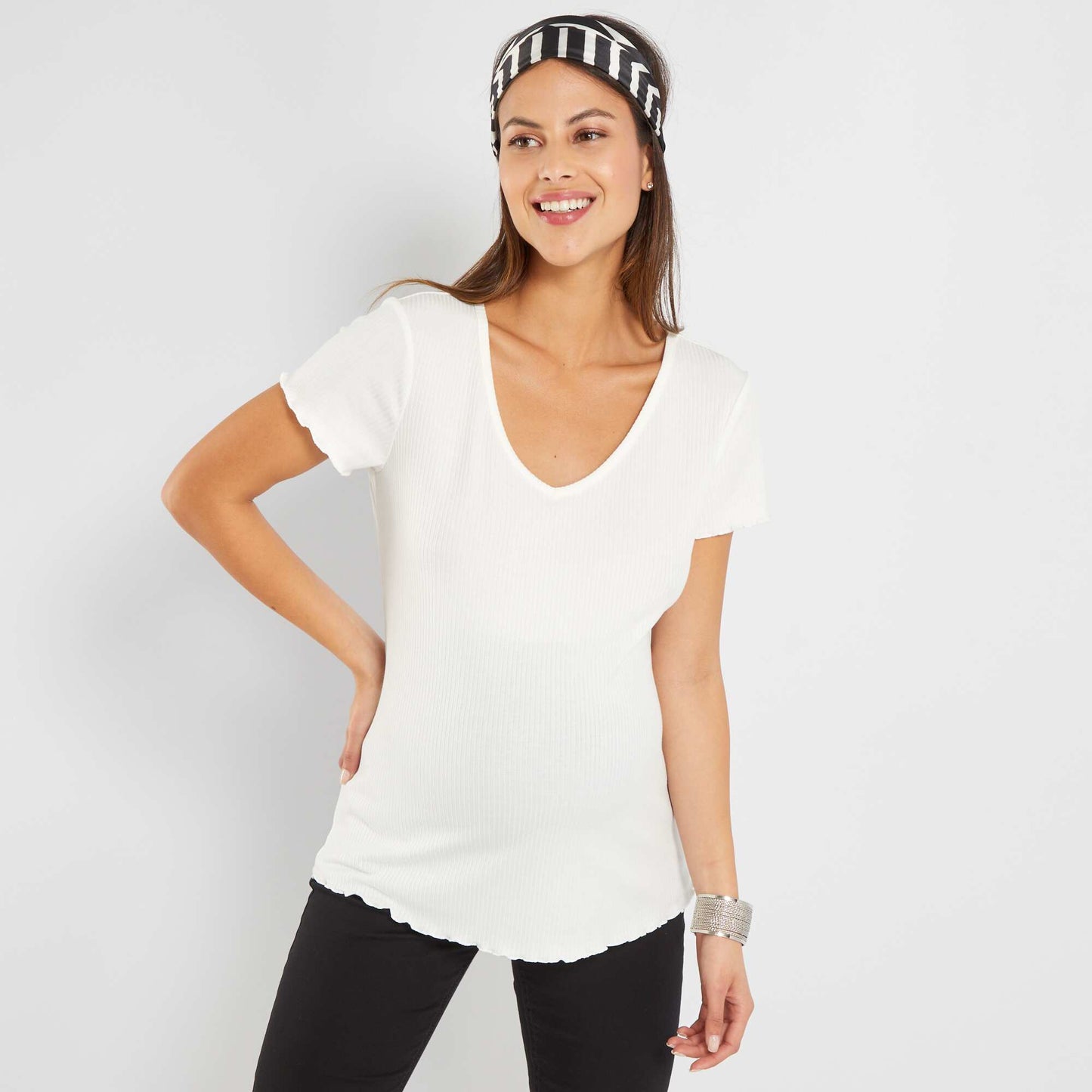 T-shirt c tel maternit blanc