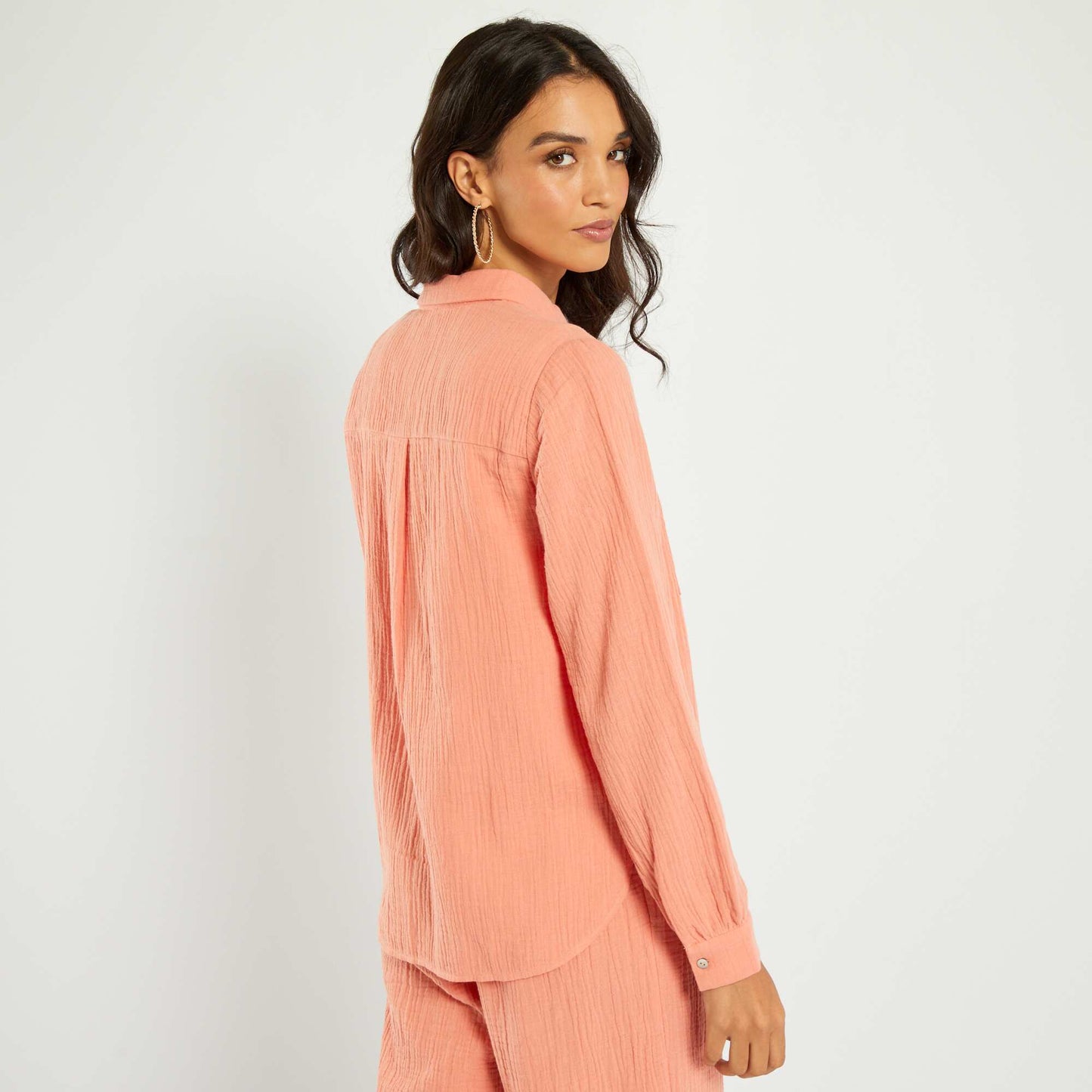 Chemise en gaze de coton Orange