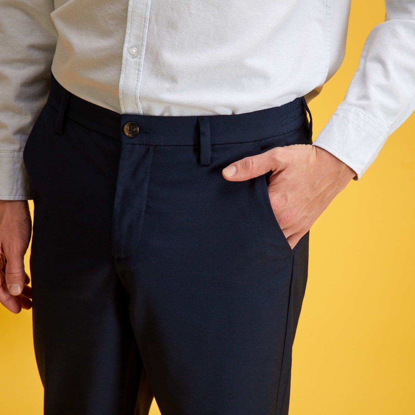 Pantalon chino slim Bleu