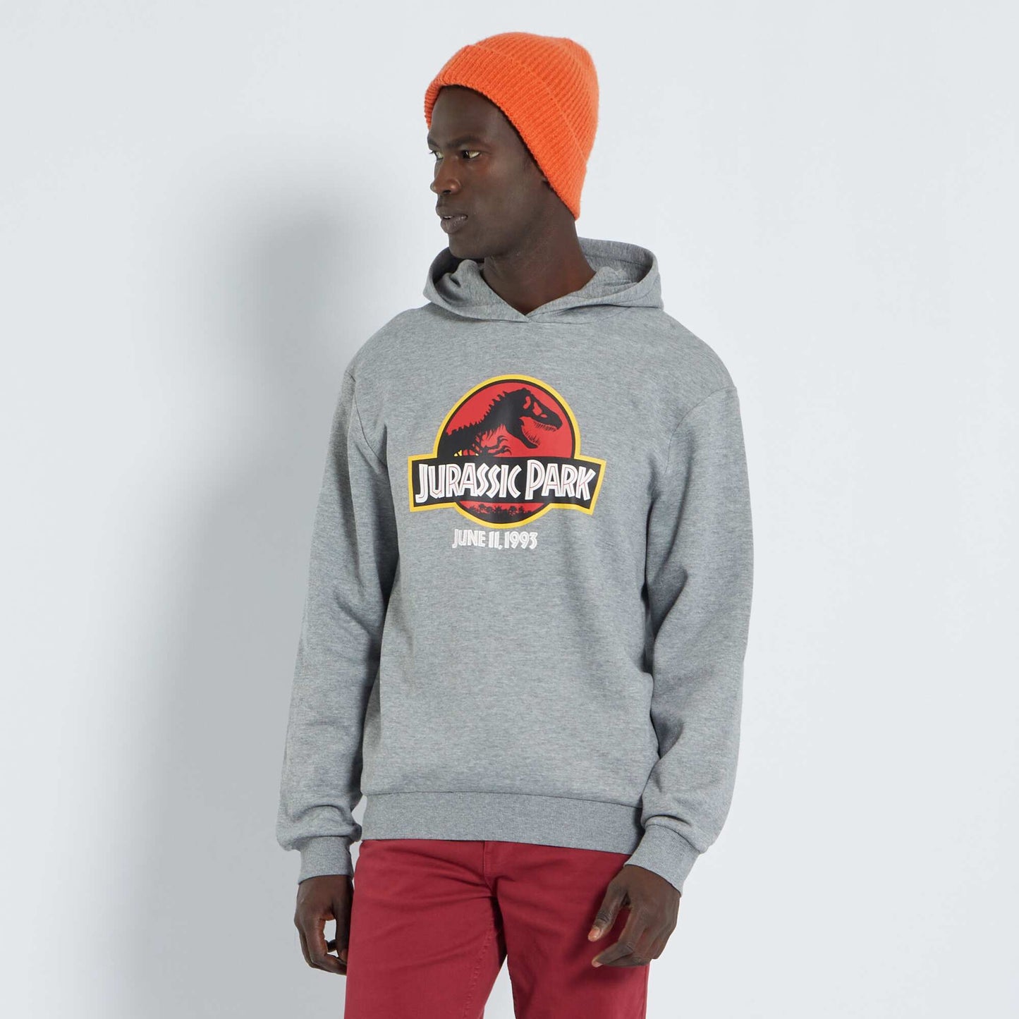 Sweat 'Jurassic Park' en molleton Gris