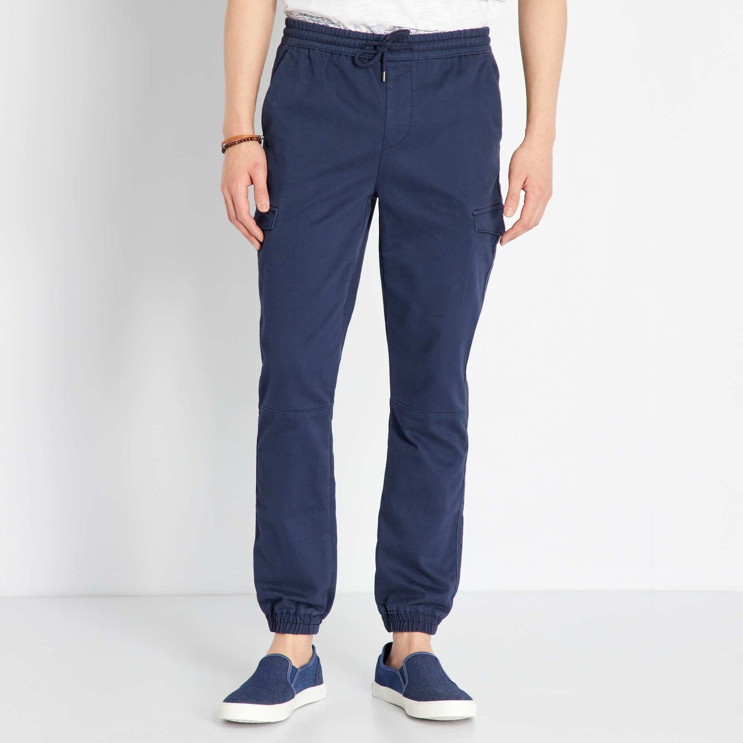 Pantalon slim avec poches rabats Bleu