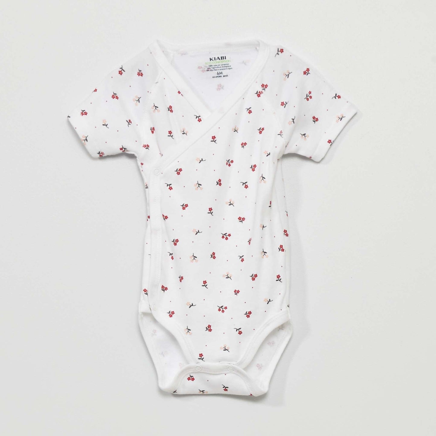 Lot de 3 bodies en coton Blanc/rouge