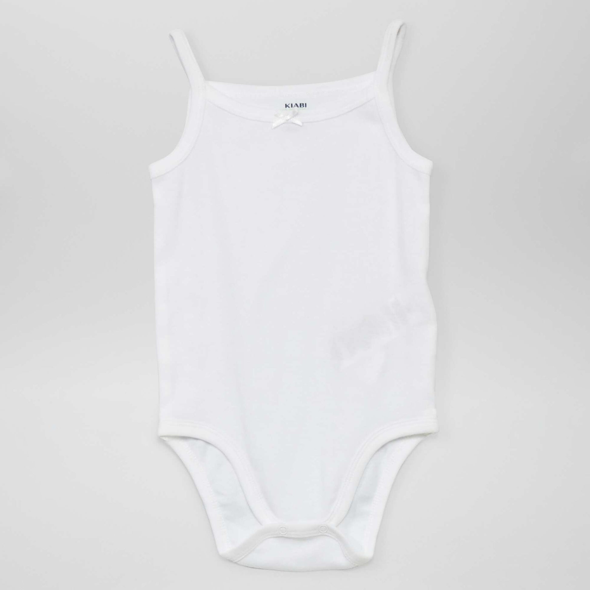 Lot de 3 bodies fines bretelles Blanc