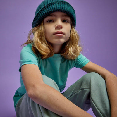 T-shirt en jersey uni Vert