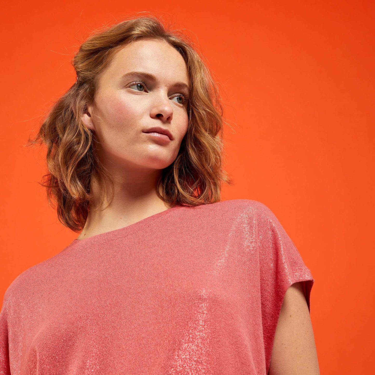 T-shirt brillant rose