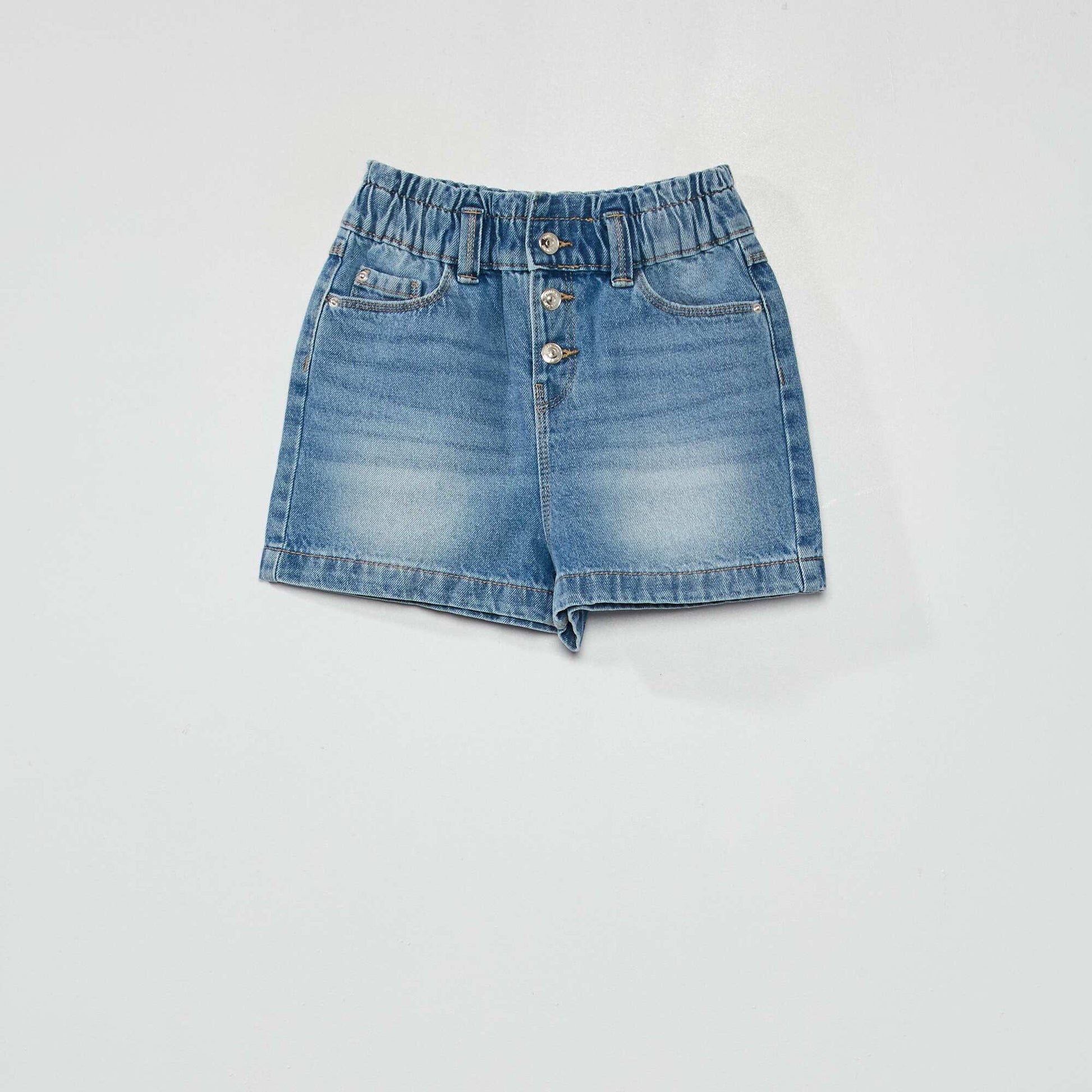 Short en jean paperbag Bleu