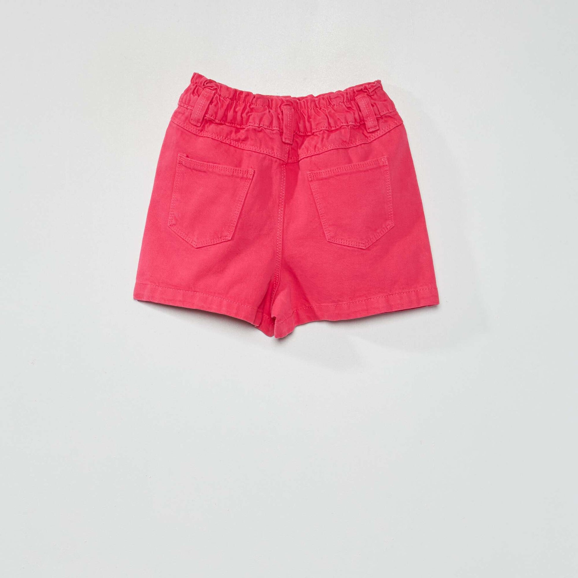 Short en jean paperbag rose indien