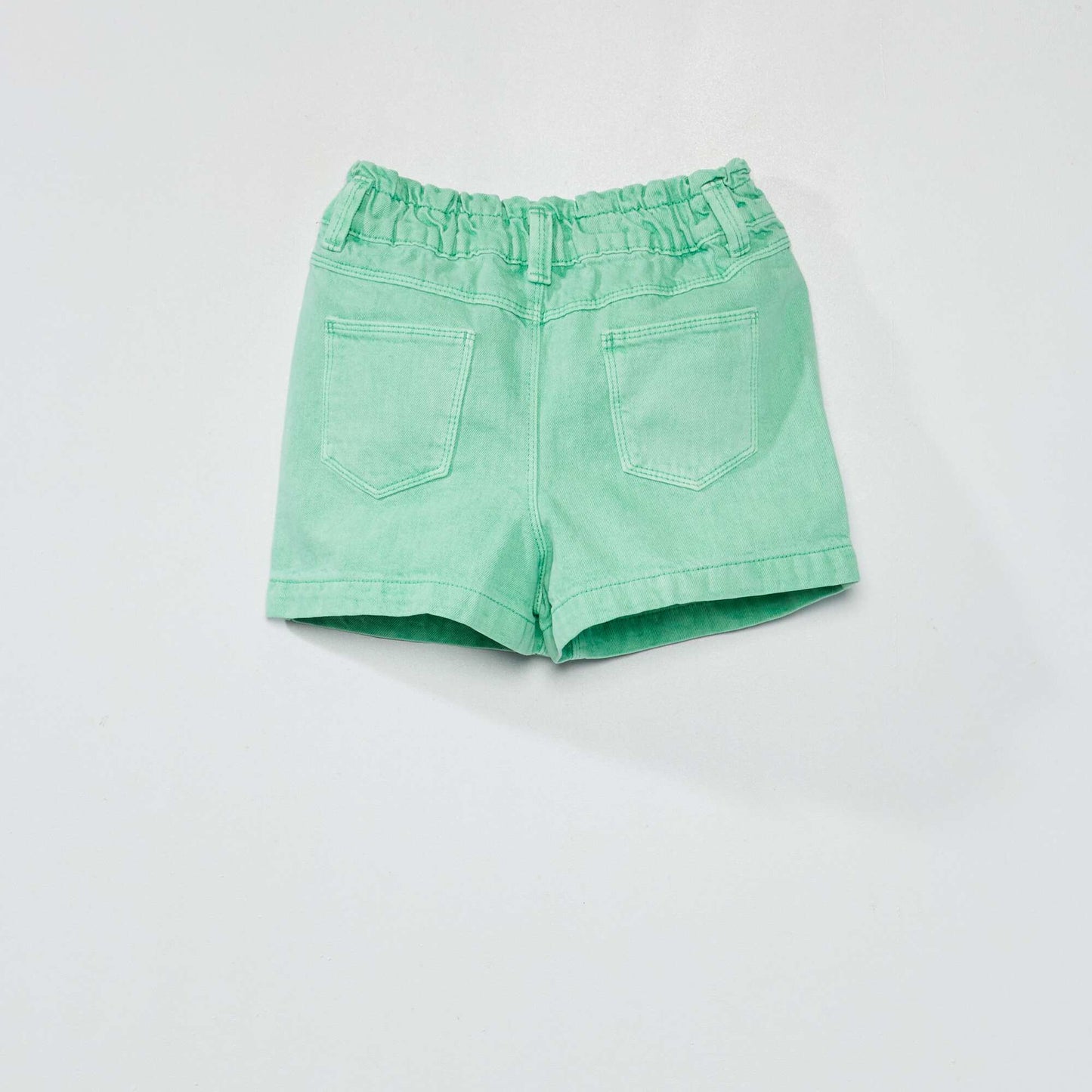 Short en jean paperbag Vert