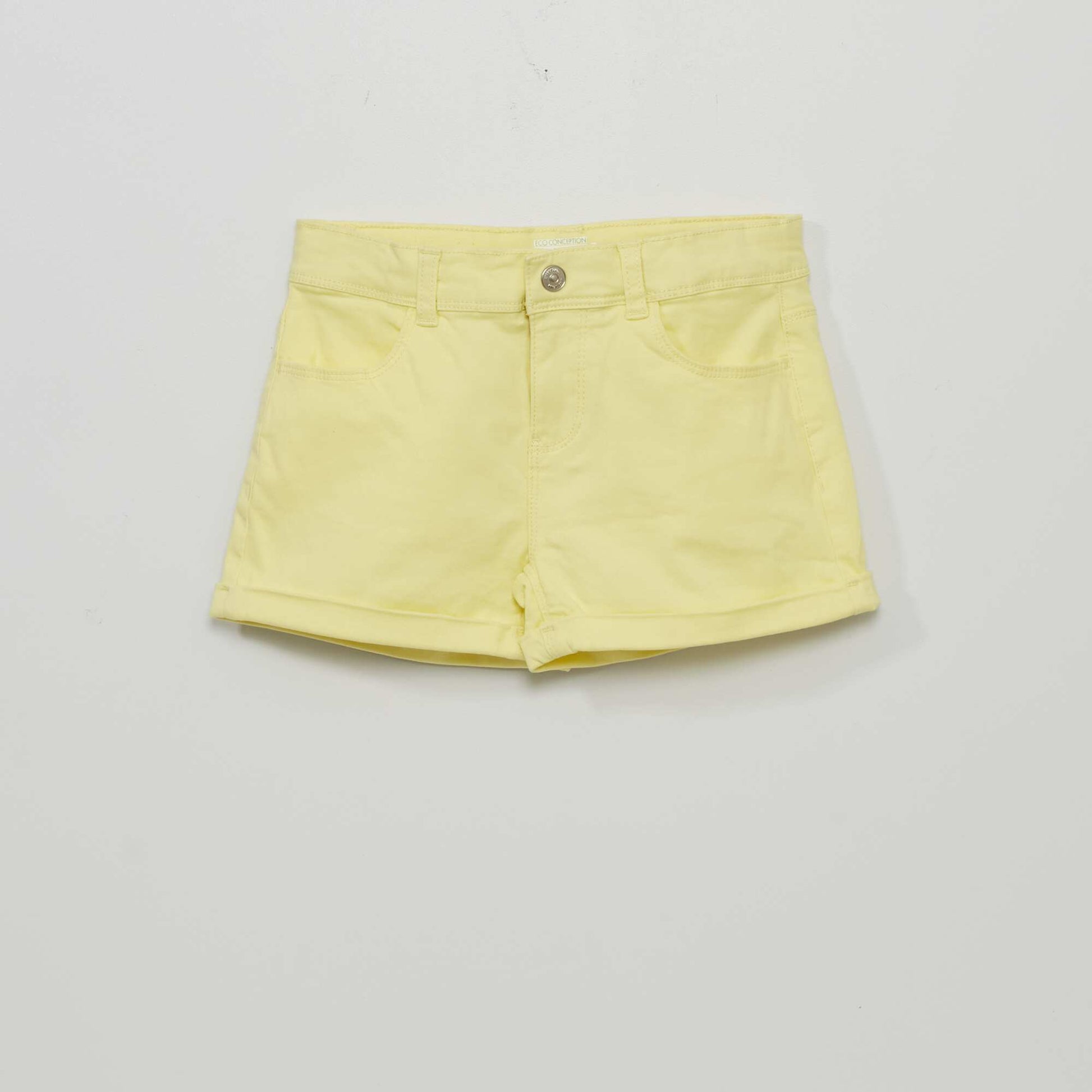 Short en twill Jaune